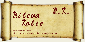 Mileva Kolić vizit kartica